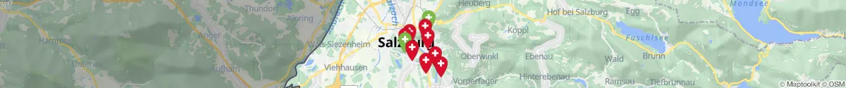 Kartenansicht für Apotheken-Notdienste in der Nähe von Parsch (Salzburg (Stadt), Salzburg)